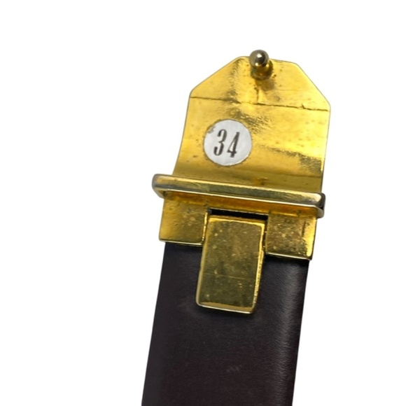 CHRISTIAN DIOR Vtg Women’s Reversible Adjustable Belt Gold Silver Buckle Size 34 - Picture 7 of 14